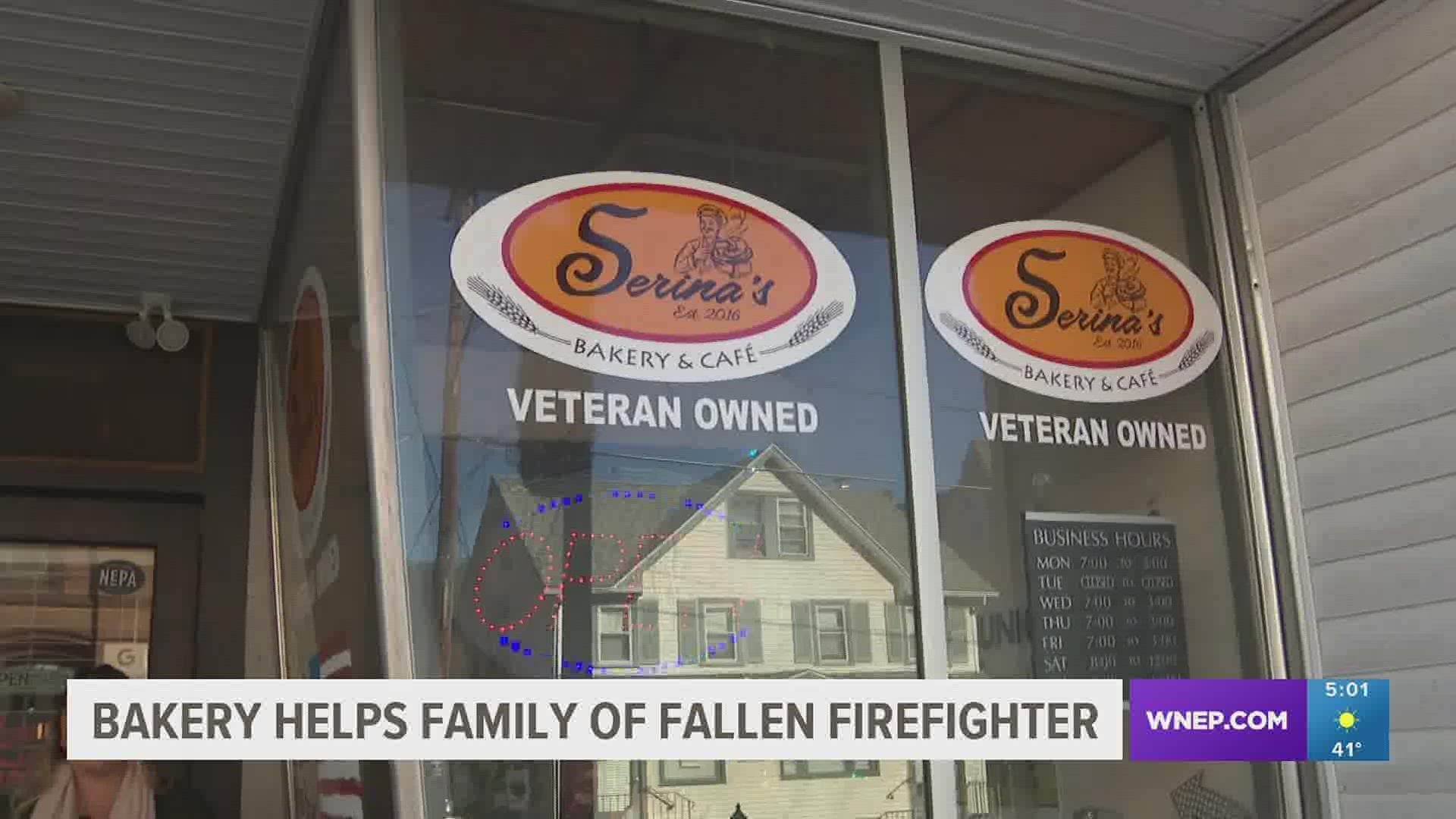 Serina's Bakery & Cafe is collecting Christmas gifts and donations for the family of New Tripoli Fire Company Assistant Chief Zachary Paris.