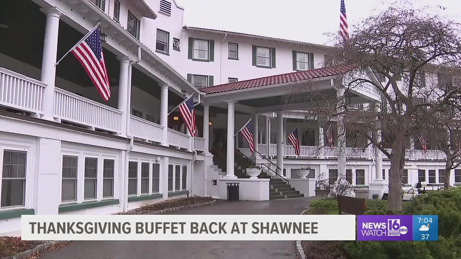 Shawnee Inn and Golf Resort will once again open its buffet for the holiday.