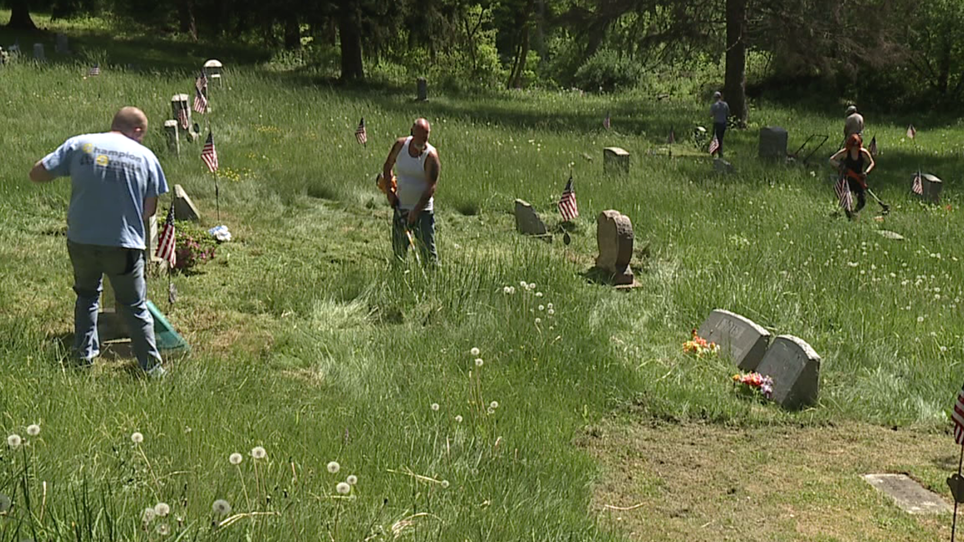 The Shady Lane Cemetery got some much-needed care on Sunday.