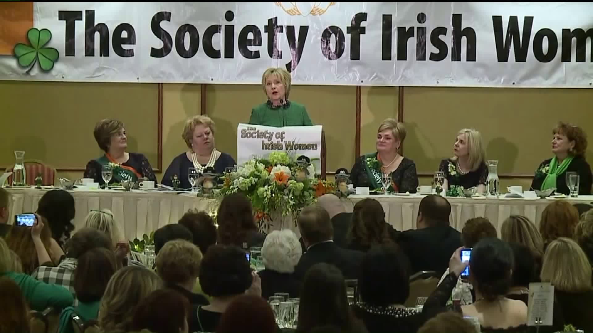 Hillary Clinton Speaks in Scranton for Society of Irish Women Dinner