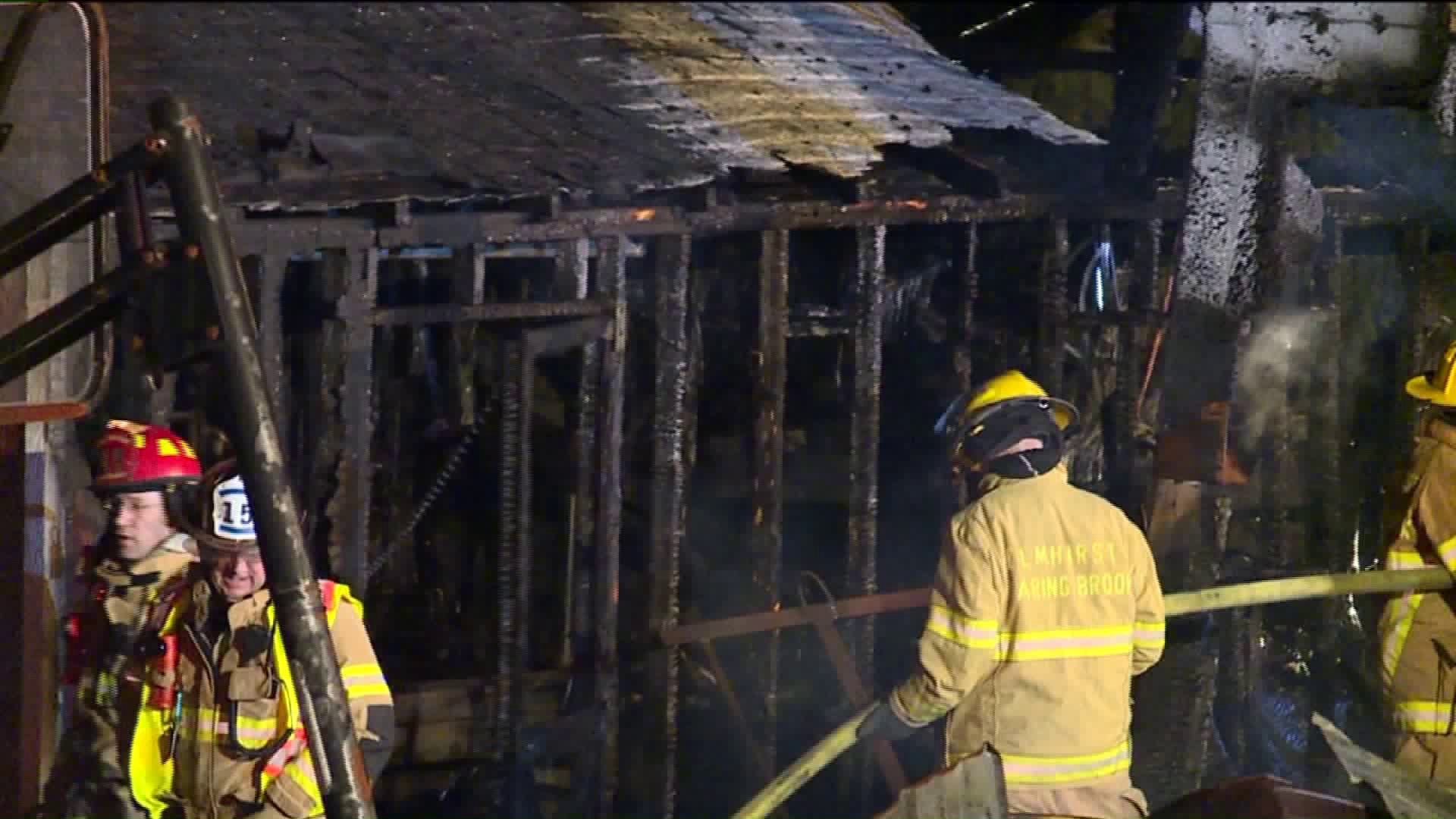 Fire Burns Two Garages in Lackawanna County