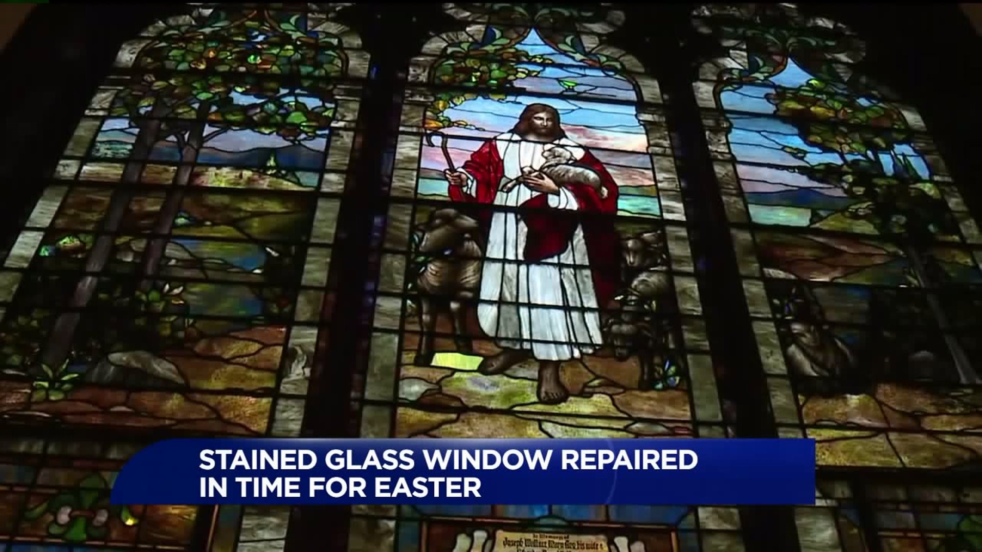 Stained-Glass Window Repaired at Church in Stroudsburg