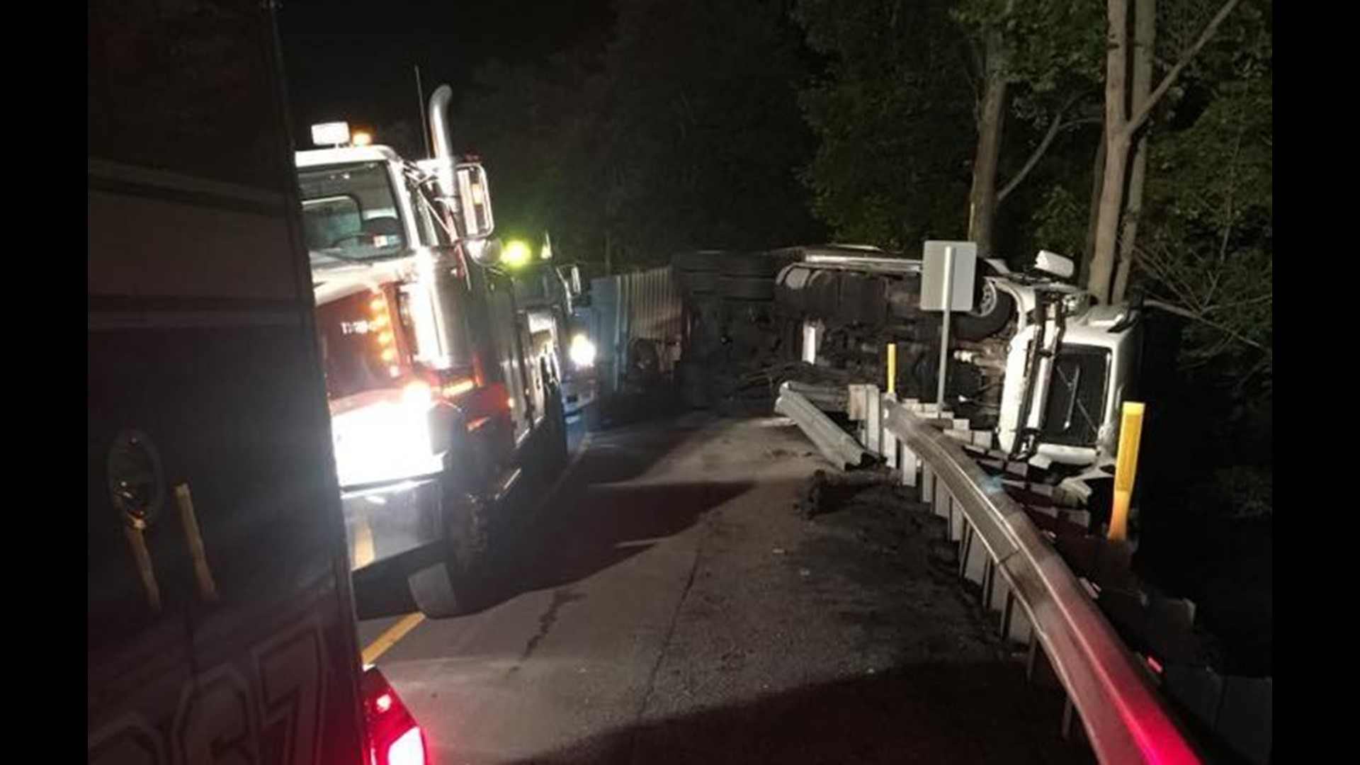 Road Back Open After Tractor Trailer Rollover in Schuylkill County ...