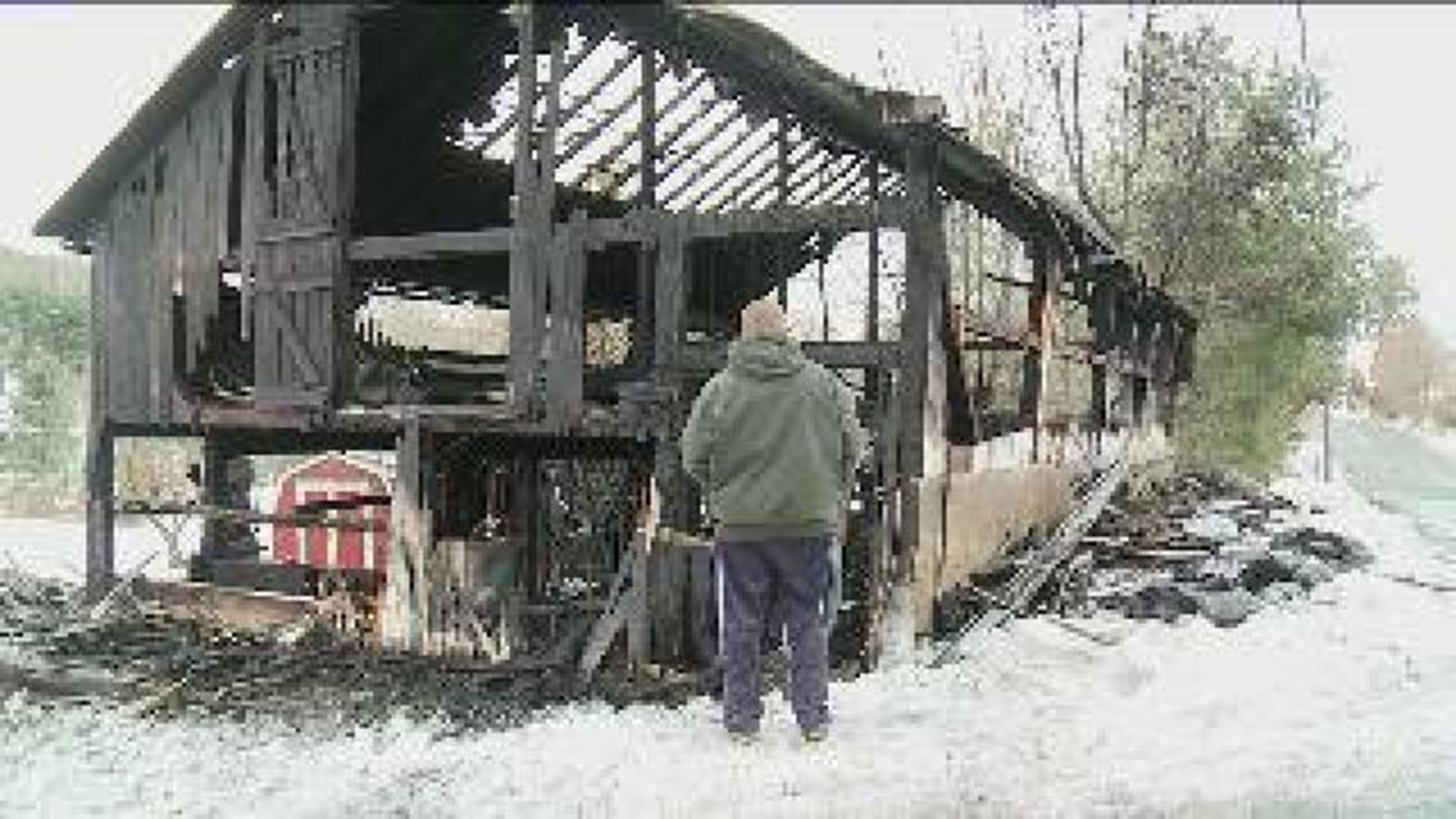 Fire Rips Through Barn in Schuylkill County
