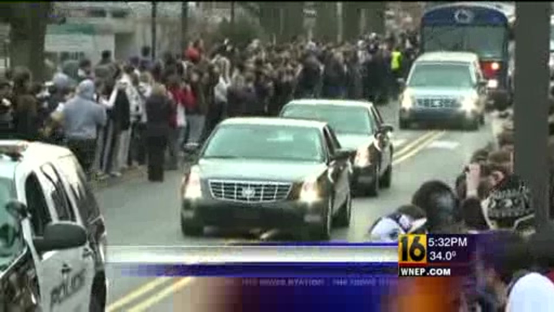 Thousands Line Streets in Tribute to Paterno