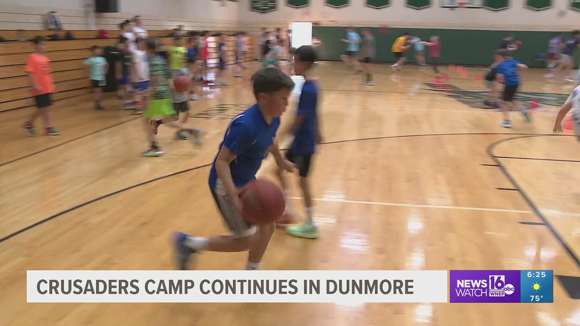 86 campers packed into the gym at Holy Cross High-School in Dunmore
