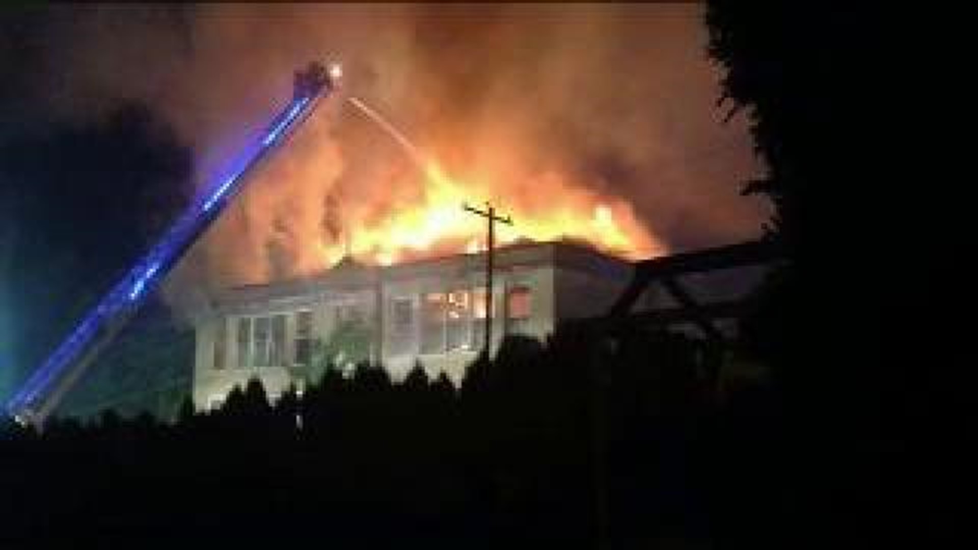 Flames Erupt at Old School in Northumberland County