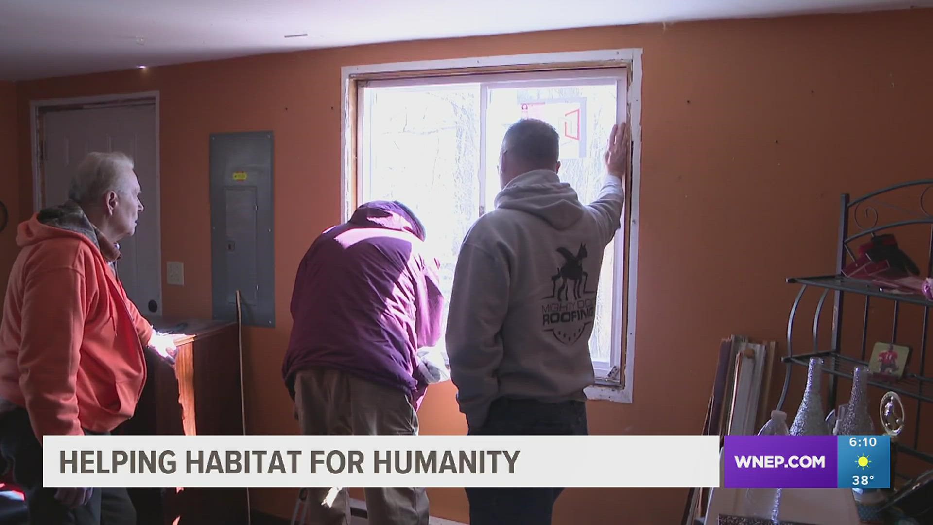 Mighty Dog Roofing teamed up with Habitat for Humanity to help out a family in the Poconos.