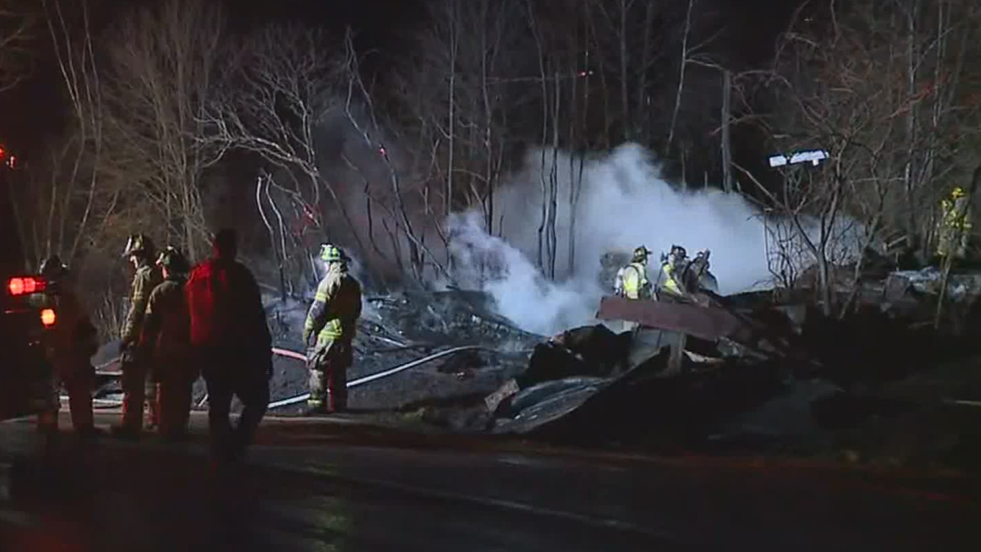 A fire destroyed a barn early Wednesday morning in Susquehanna County.