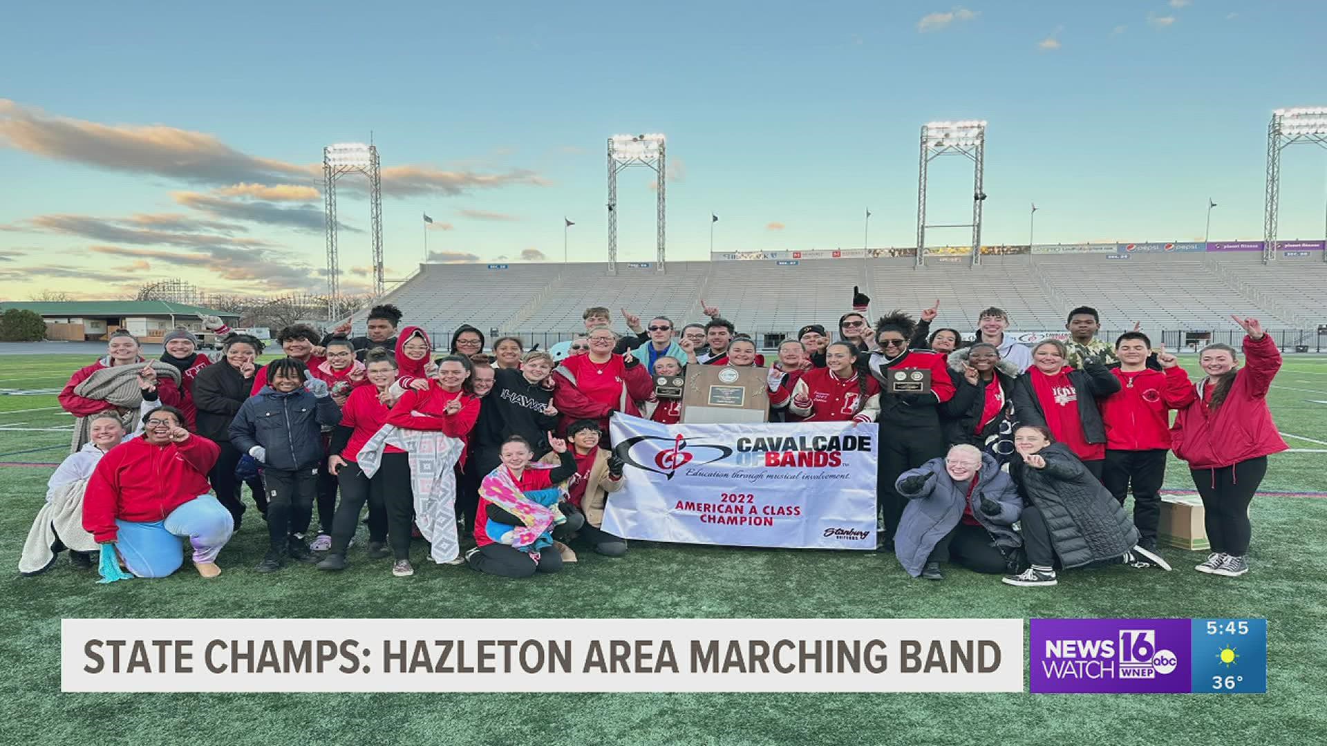 Congratulations are in order for a marching band from our area. Hazleton Area is officially state champion.