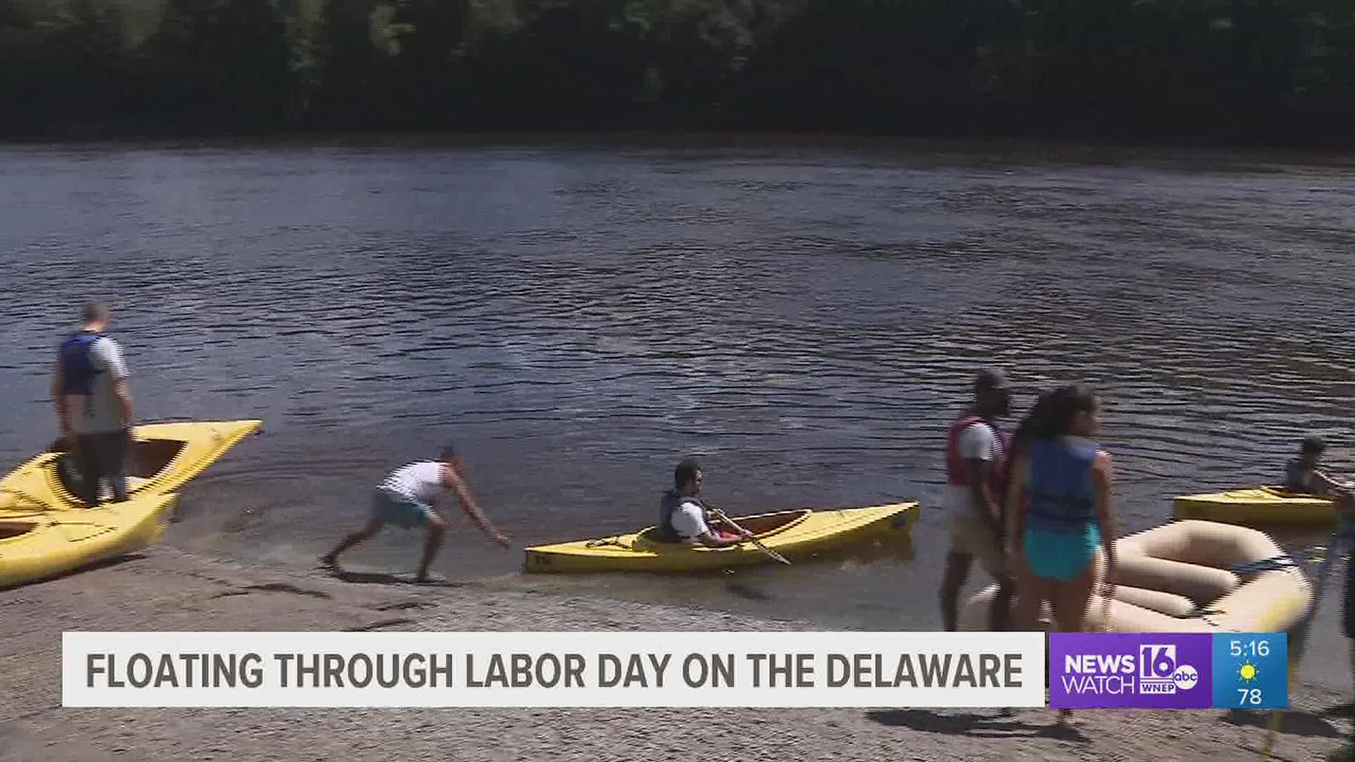 The Delaware River was still a bit high because of last week's storms, but that didn't stop people from having fun on the water.
