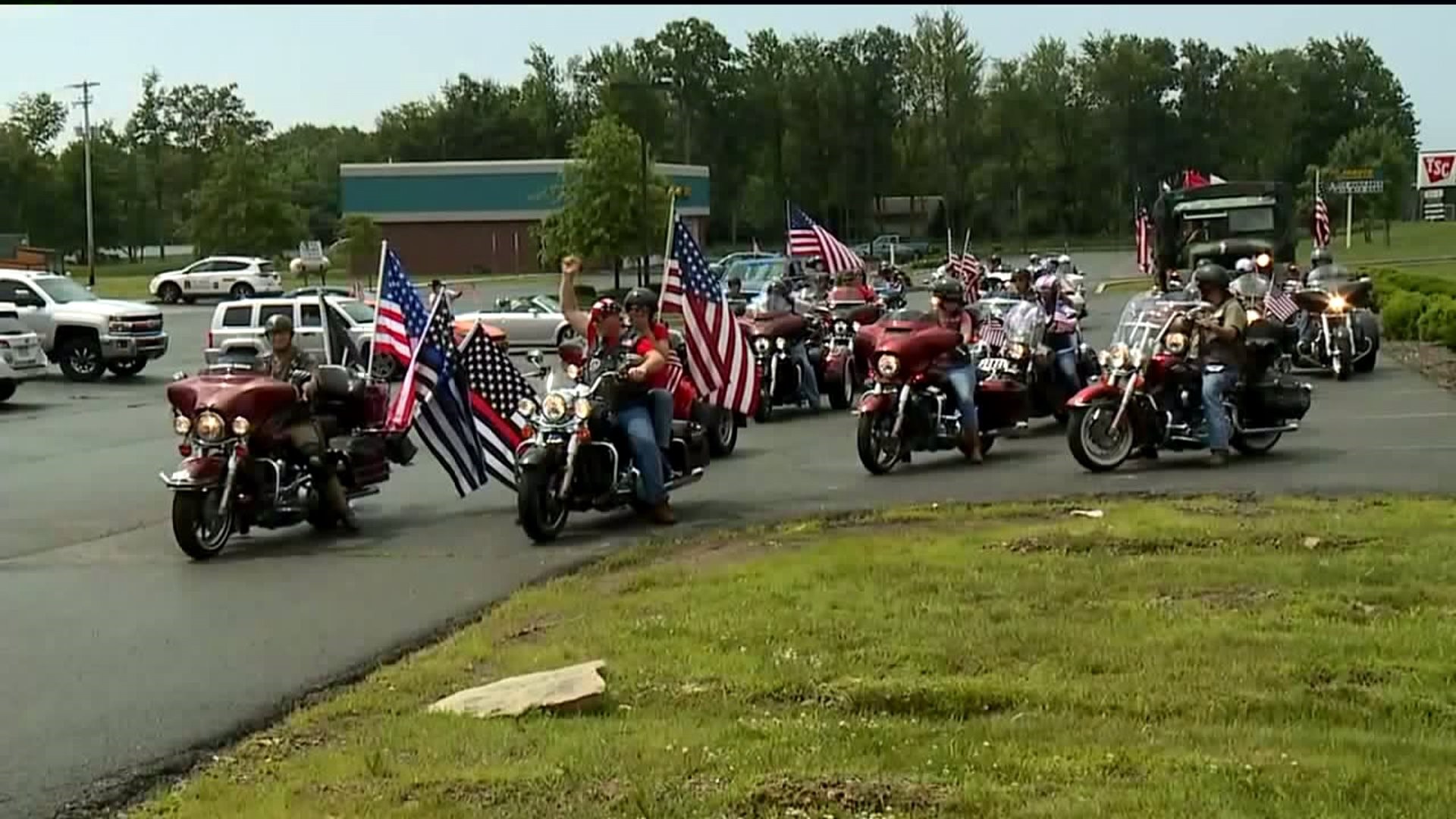 Fourth of July Motorcycle Parade in the Poconos