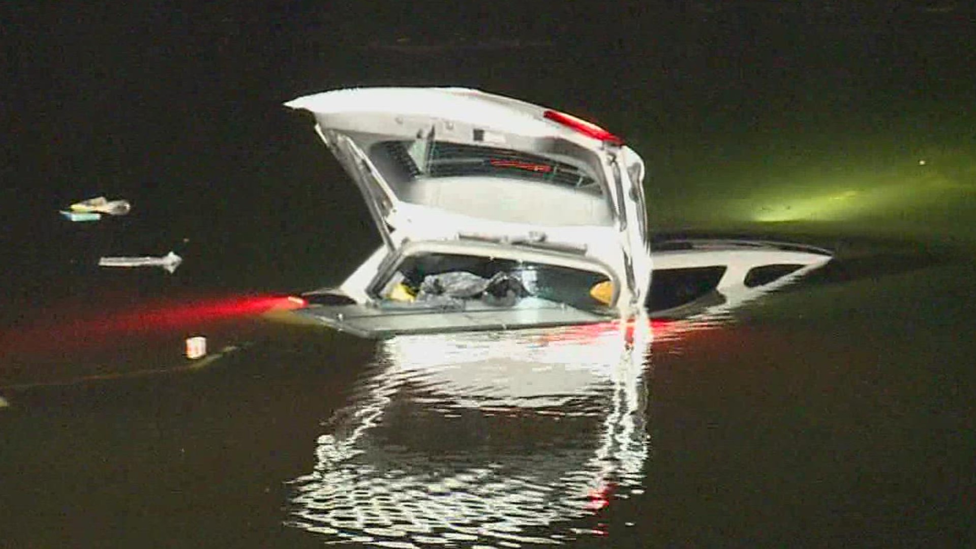 Crews pulled an SUV from Lake Winola in Wyoming County early Tuesday morning.