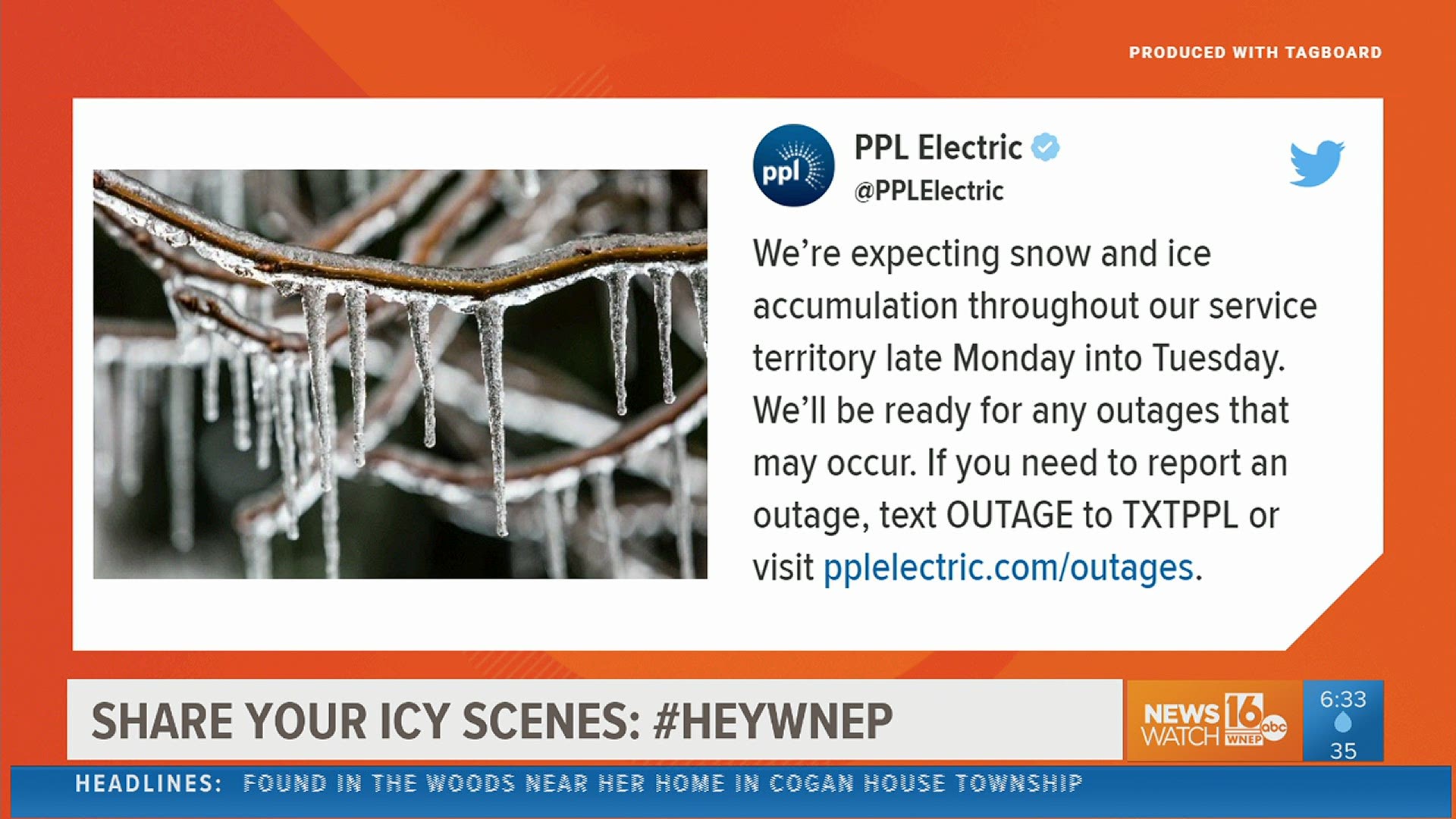 Newswatch 16’s Ryan Leckey shared power outage updates and some of your winter weather snapshots.