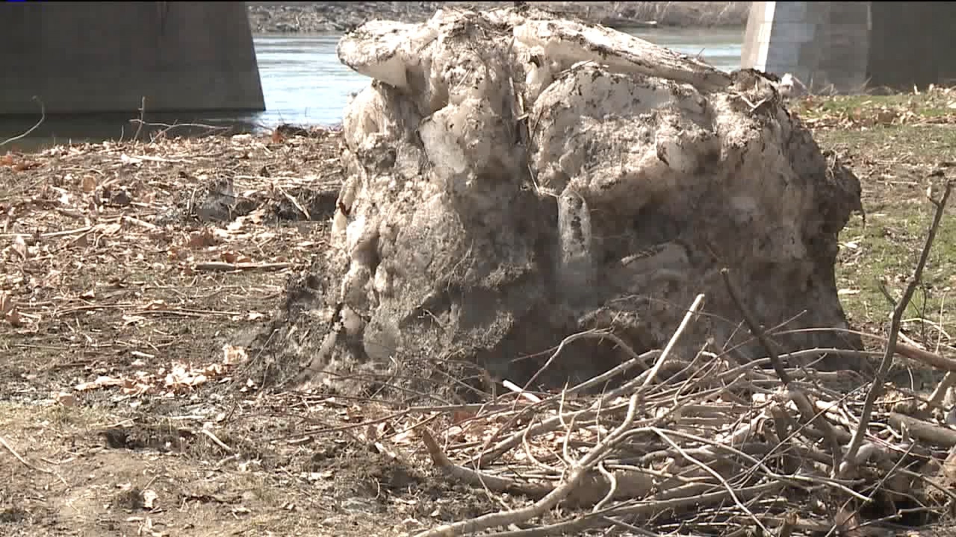 Cleaning Up Mess Left Behind After Ice Jams