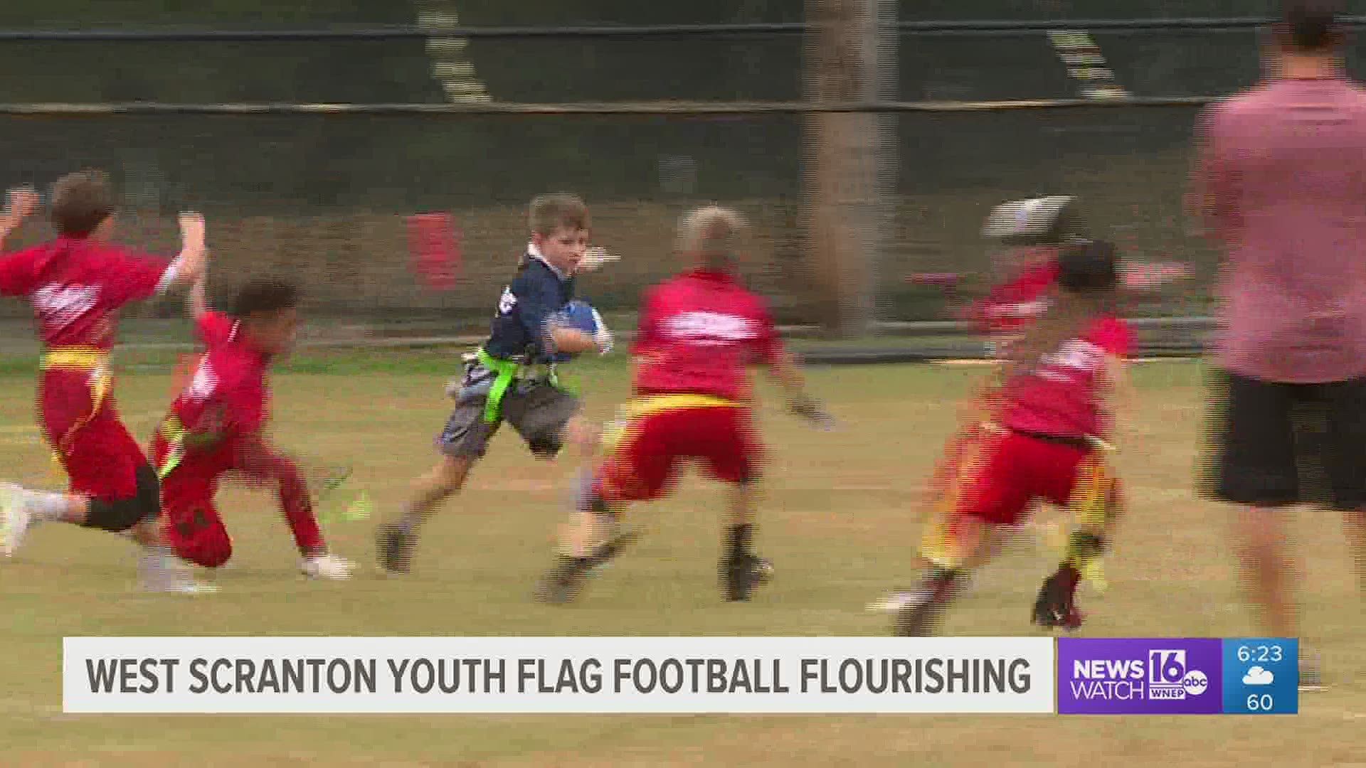 Flag football in Scranton showing no signs of flagging during a pandemic.