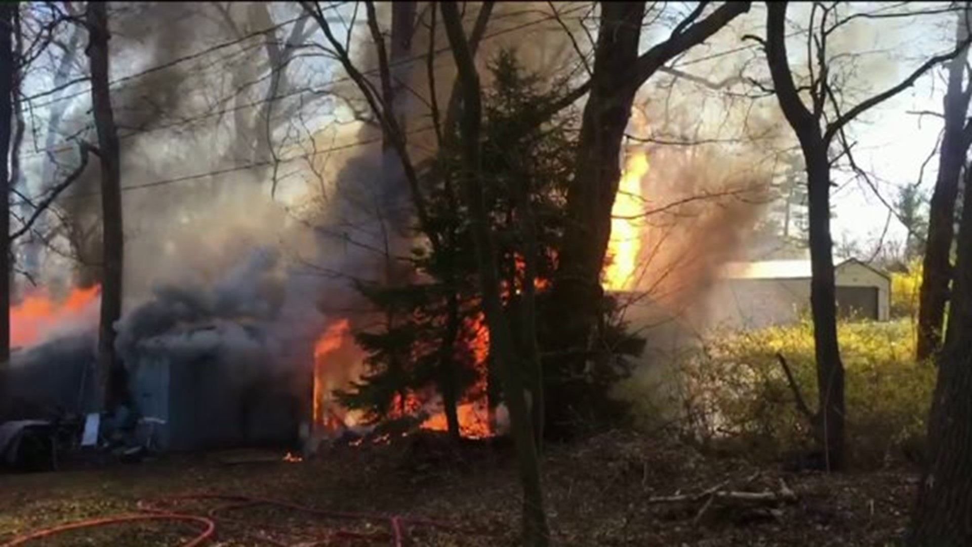 Fire Spreads to Three Garages