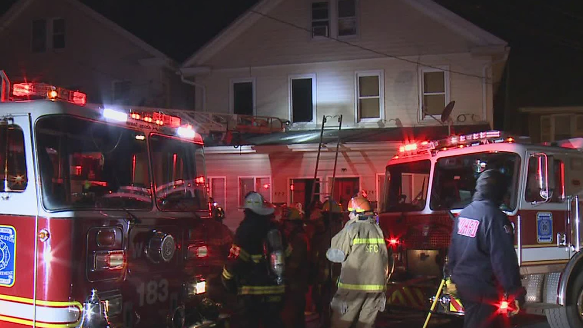 Six people are out of their homes after a late-night fire in Luzerne County.