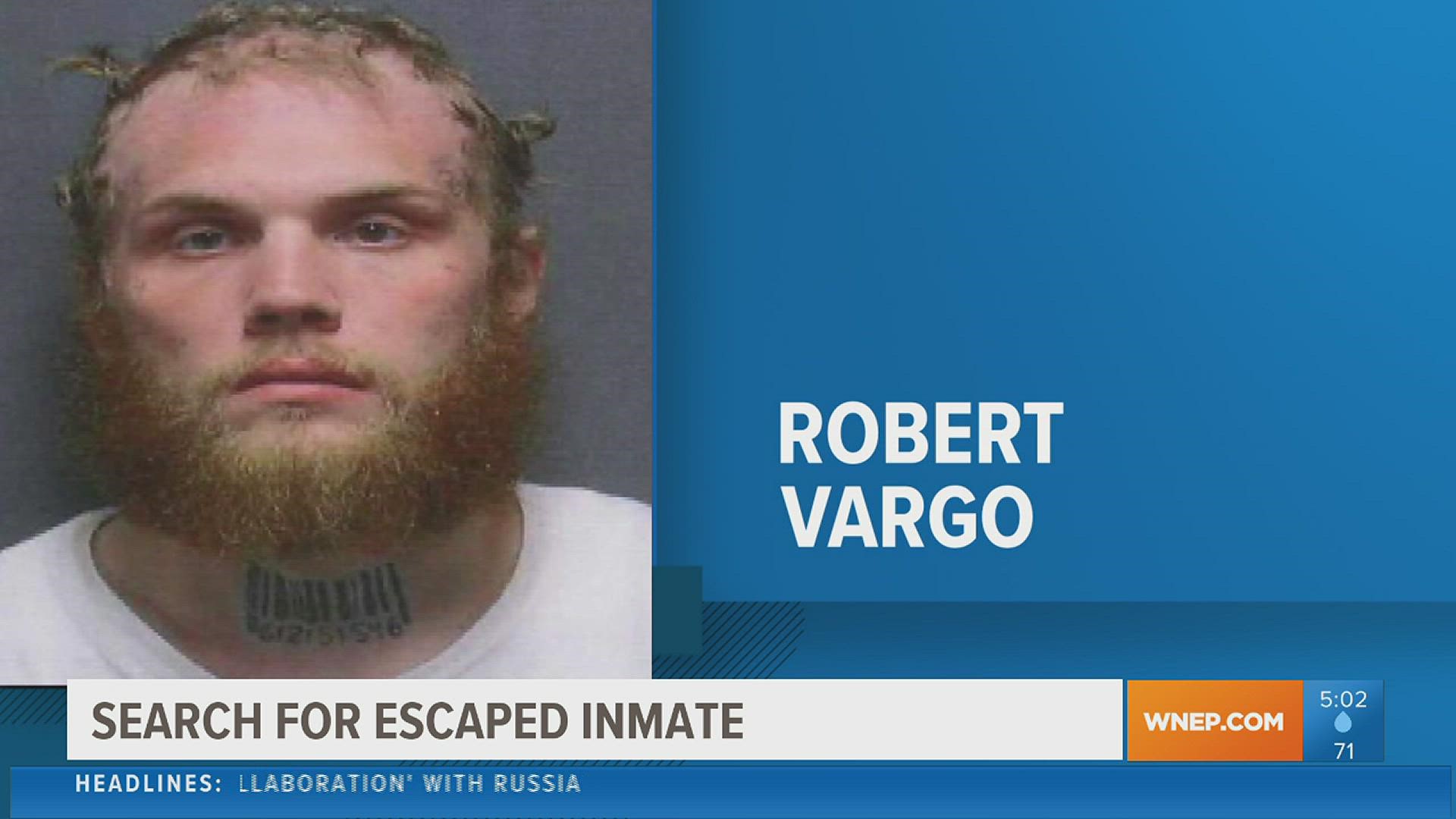Police in Luzerne County are looking for an inmate who escaped Sunday morning.