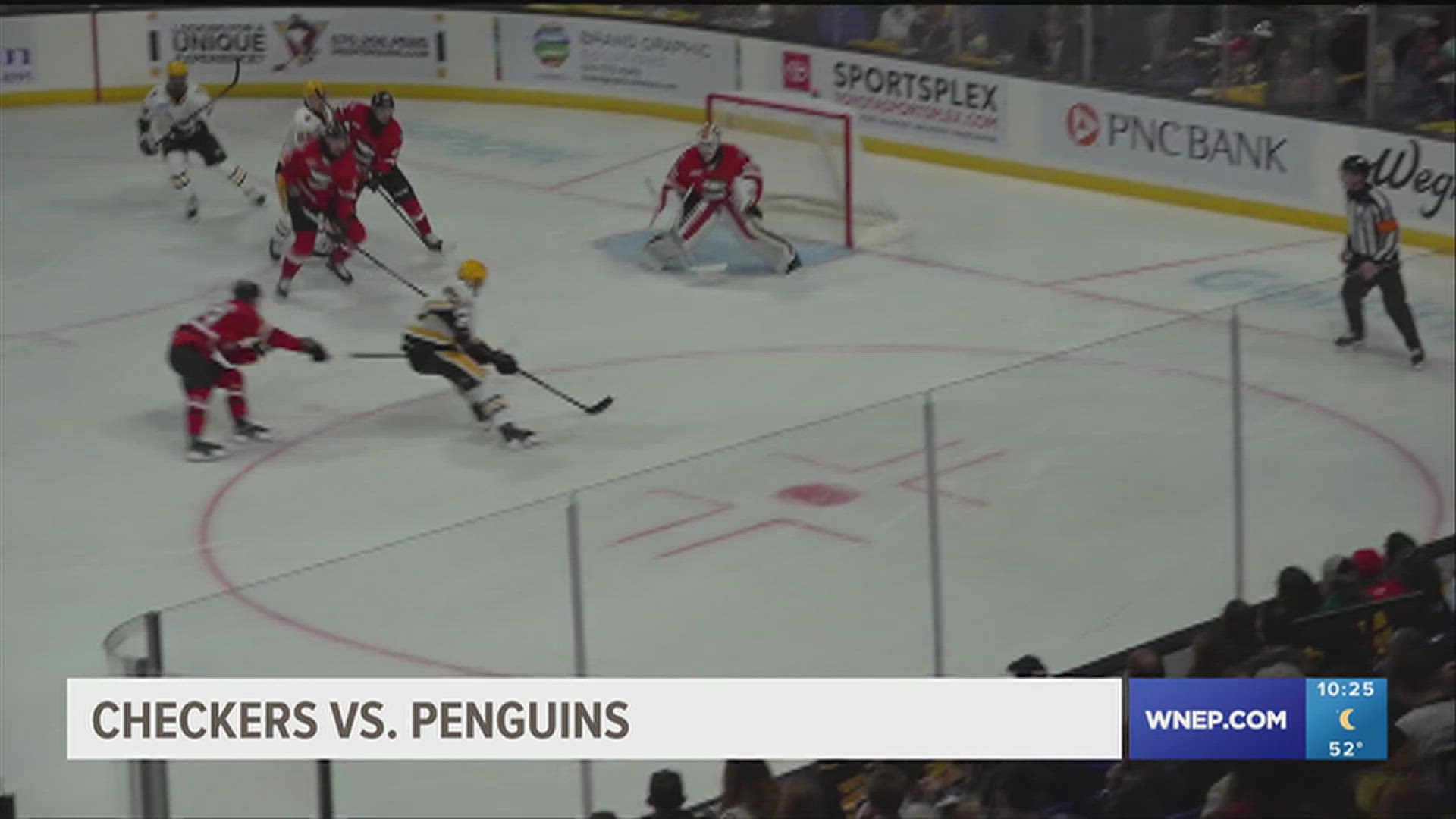 Penguins lose 7-6 to the Checkers in the season opener at Mohegan Arena