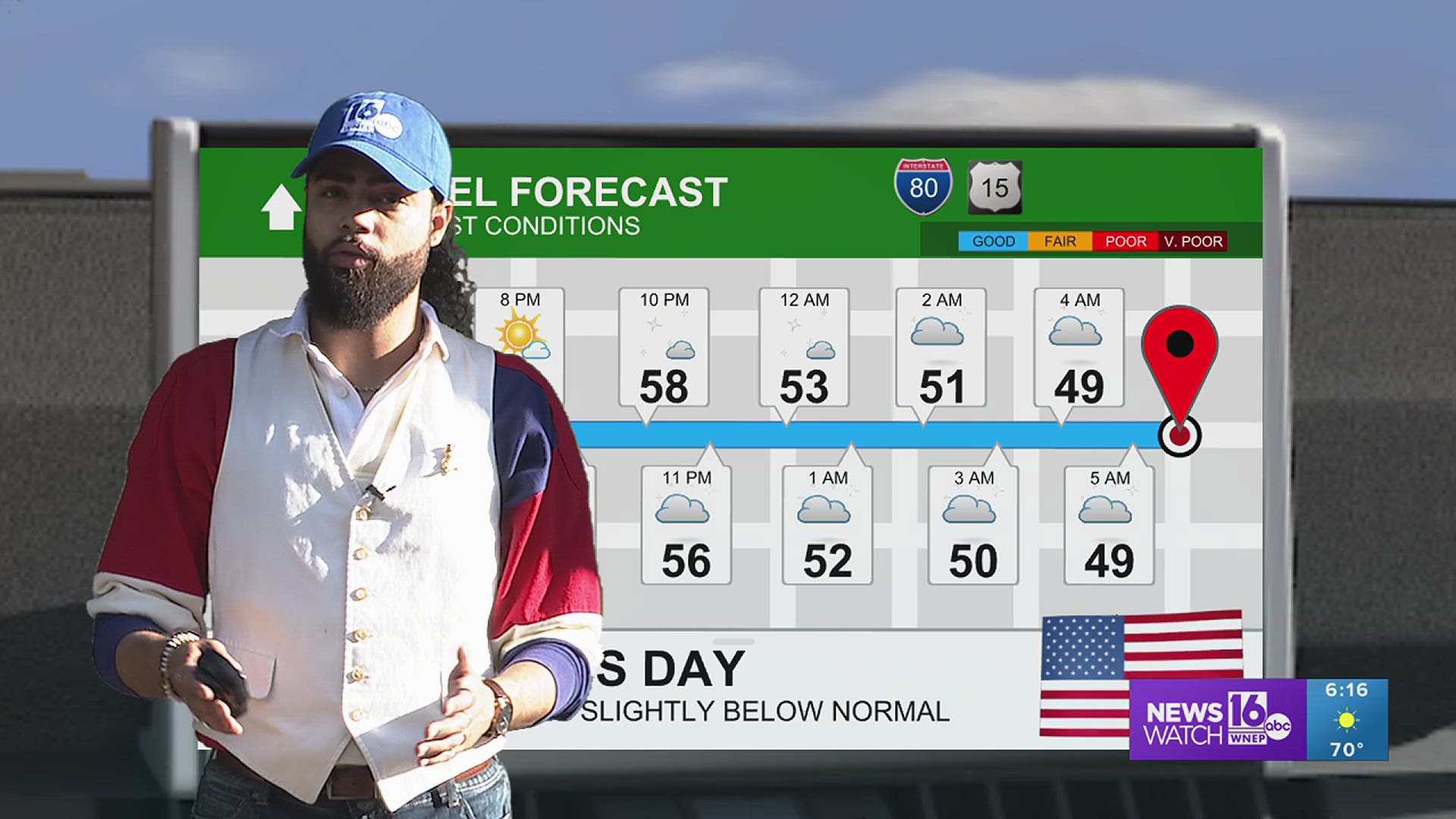 It is the nicest day of the holiday weekend with sunshine, warmer temperatures and a calm wind. 