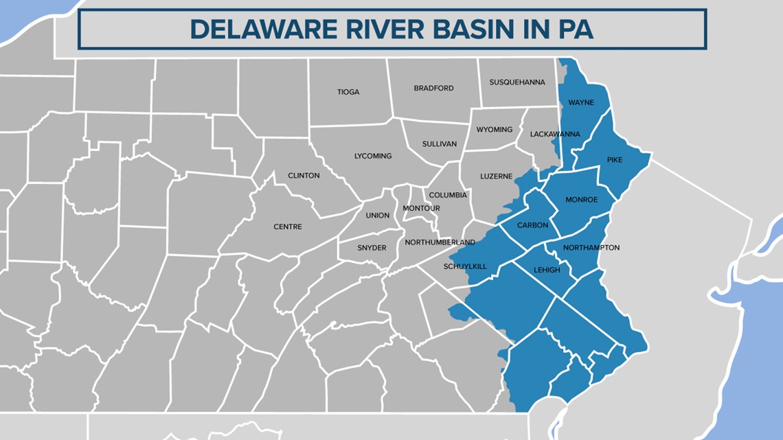 Delaware River Basin Map Strong Opinions Remain On Delaware River Fracking Ban | Wnep.com