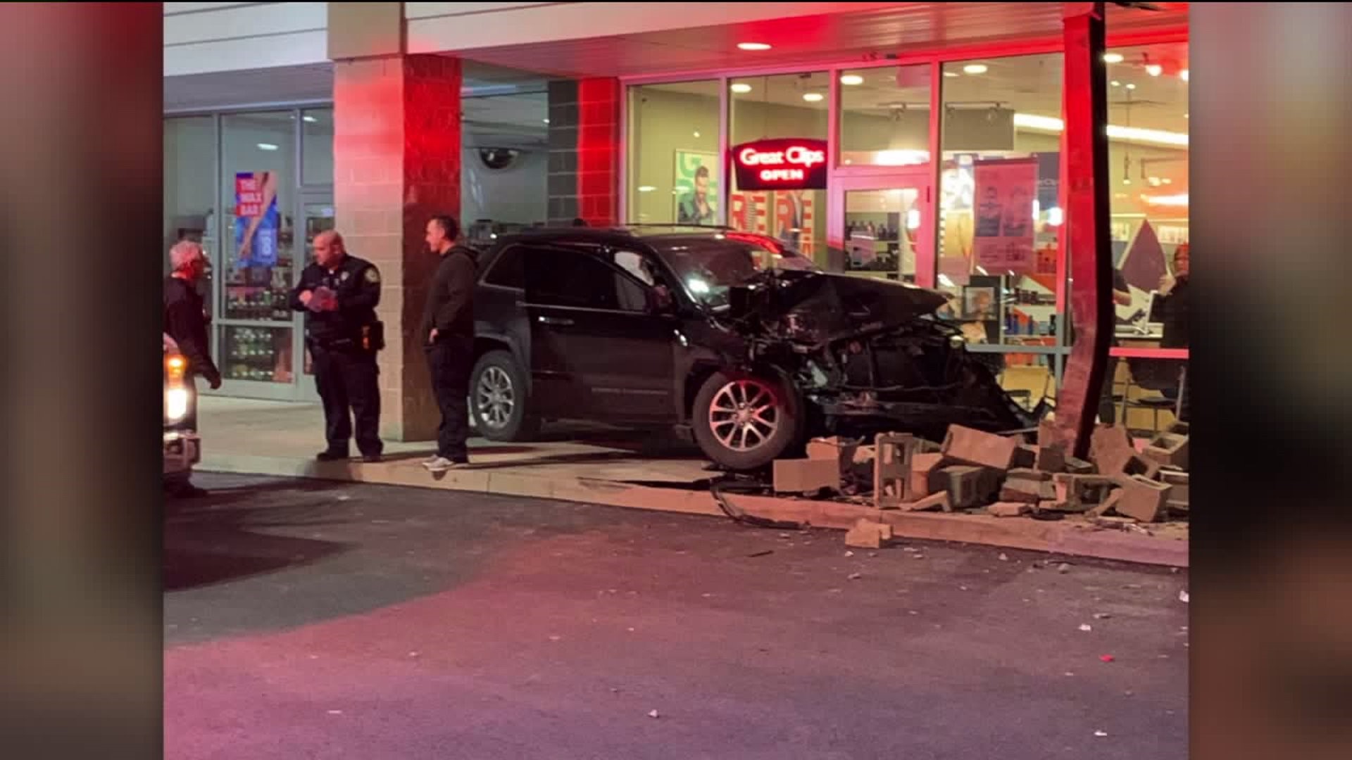 Car Strikes Building in Pittston Township