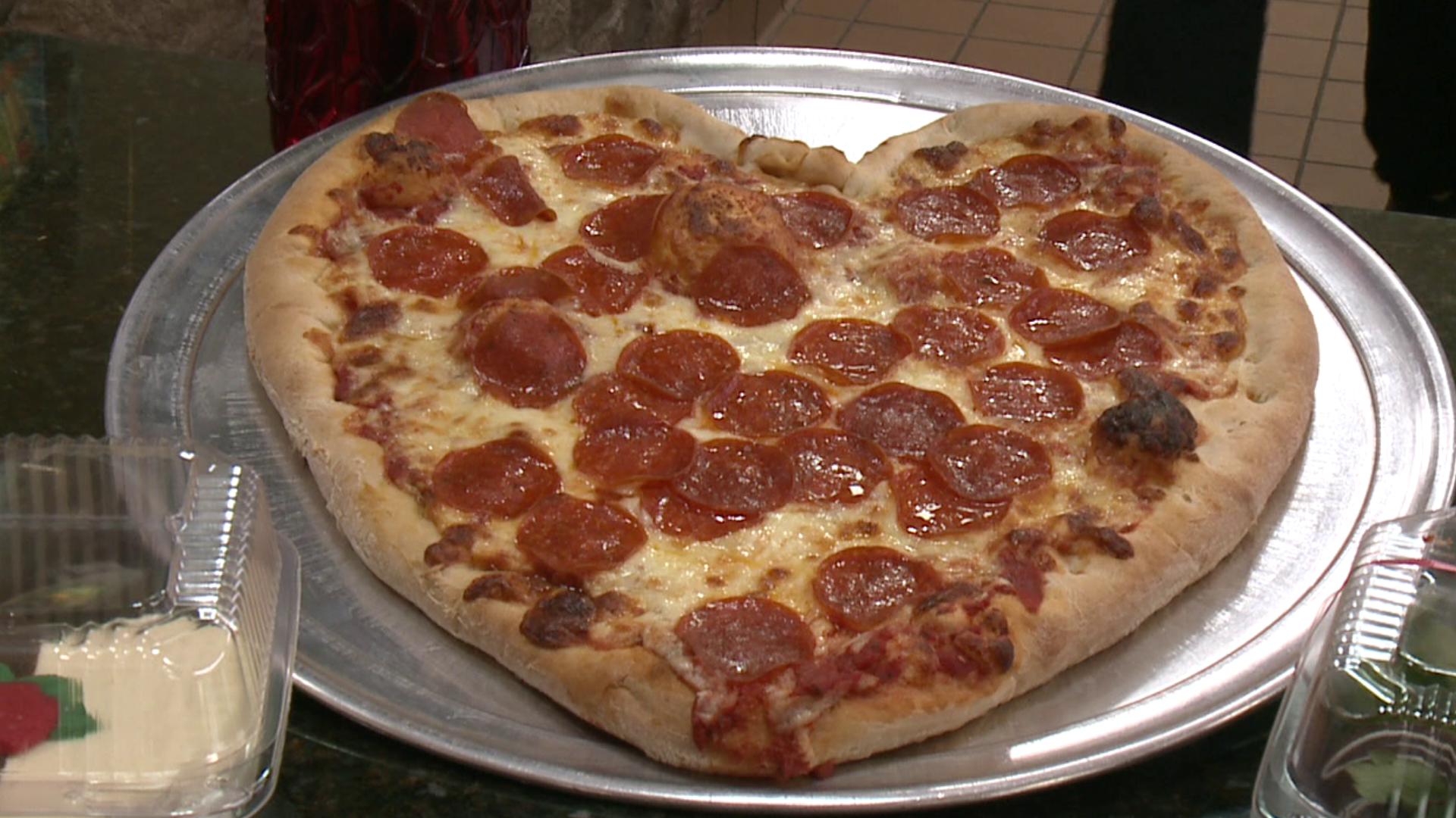 If you're looking for a cheesy way to celebrate Valentine's Day, why not try a pizza?