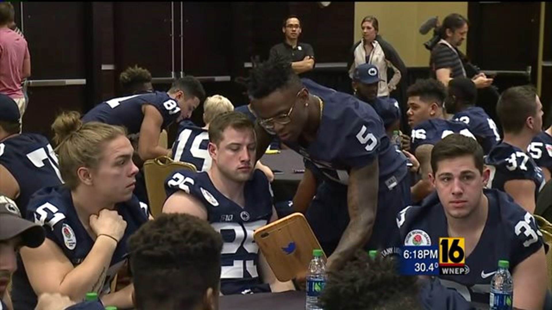 The Penn State Nittanyy Lions Hold Rose Bowl Media Event