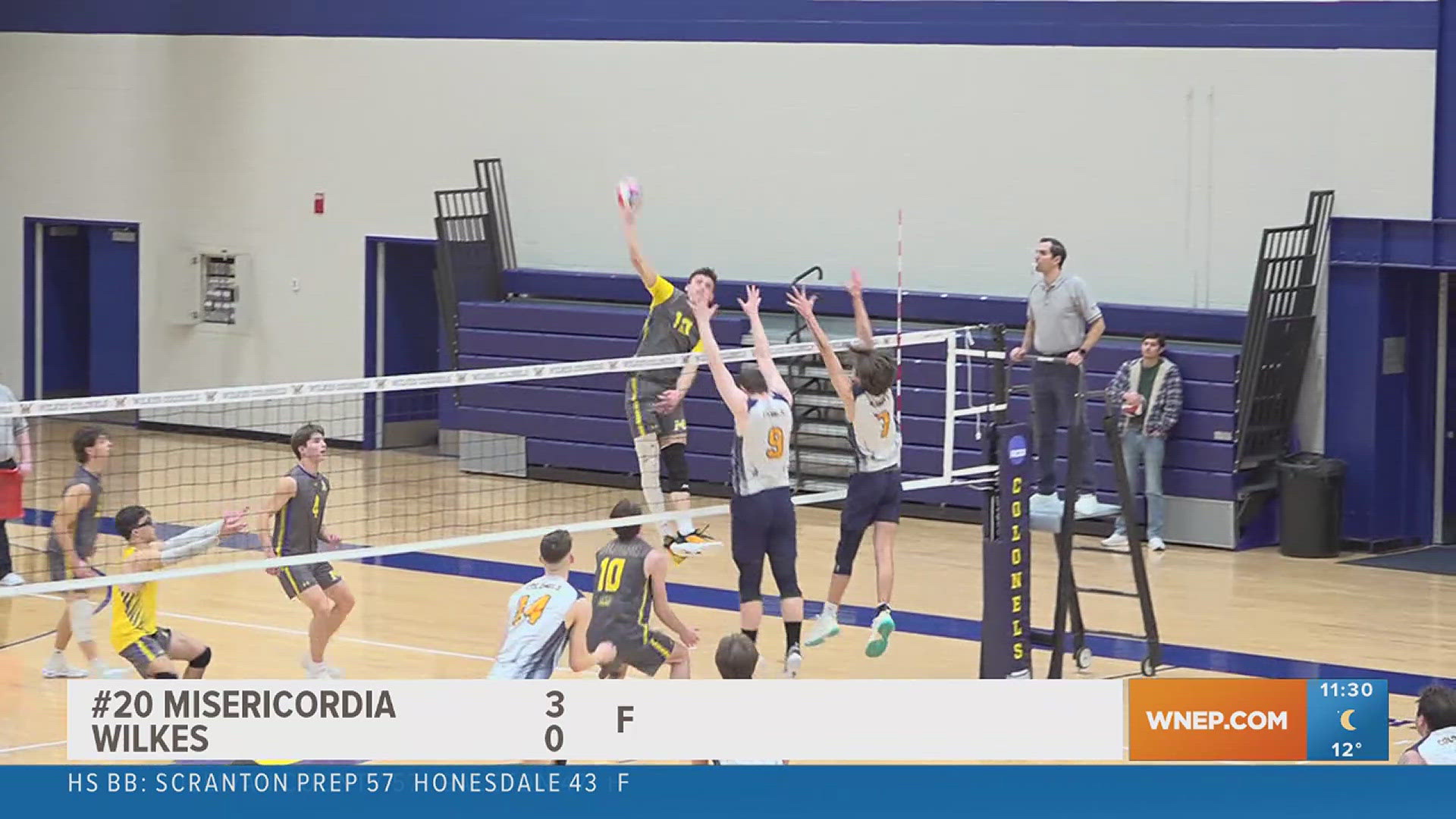 Misericordia Sweeps Wilkes In Men's Volleyball