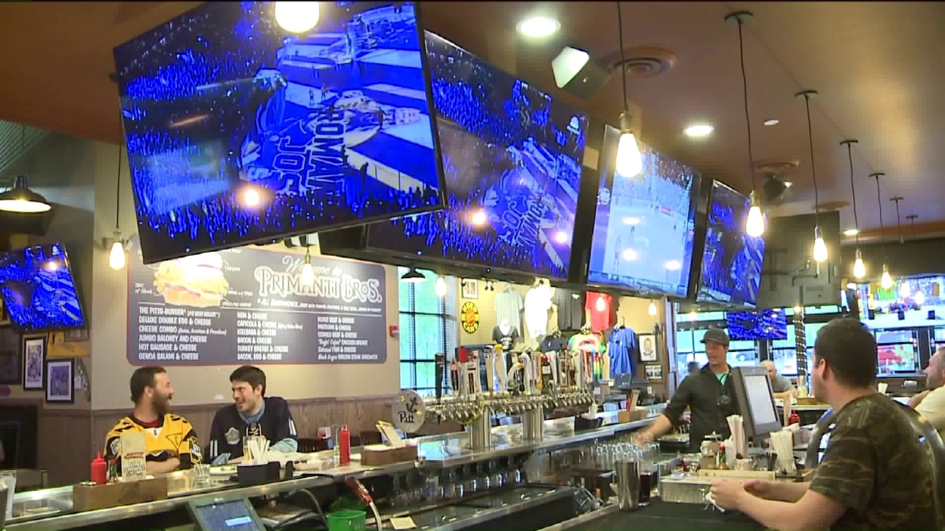 Penguins Fans Perch at Primanti Brothers