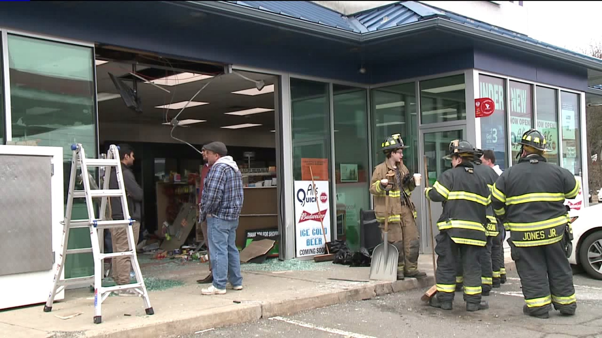 Vehicle Crashes into Taylor Business
