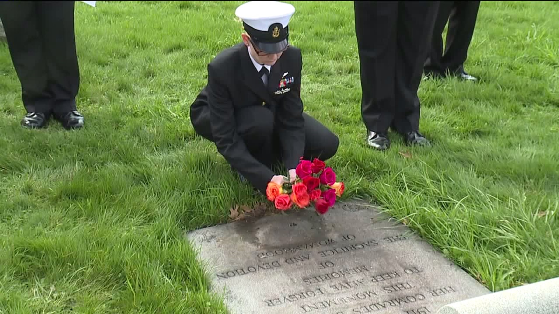 Navy Officers Pay Tribute to One of Their Own