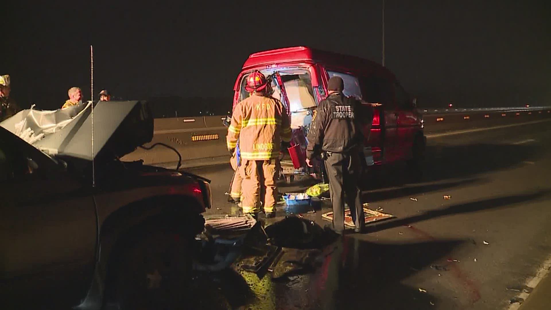 The North Cross Valley Expressway is open again after Wednesday night's crash.