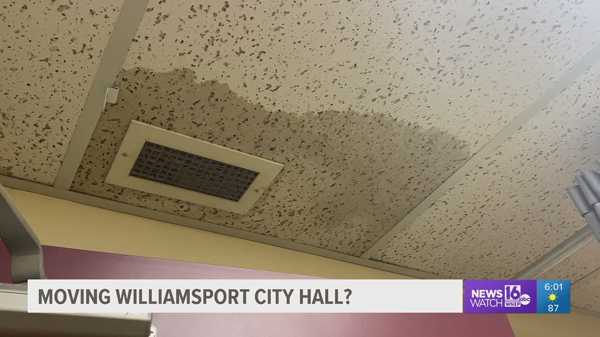 The mold and air quality at City Hall in WIlliamsport are going to be tested this week after the building took on extensive storm damage.