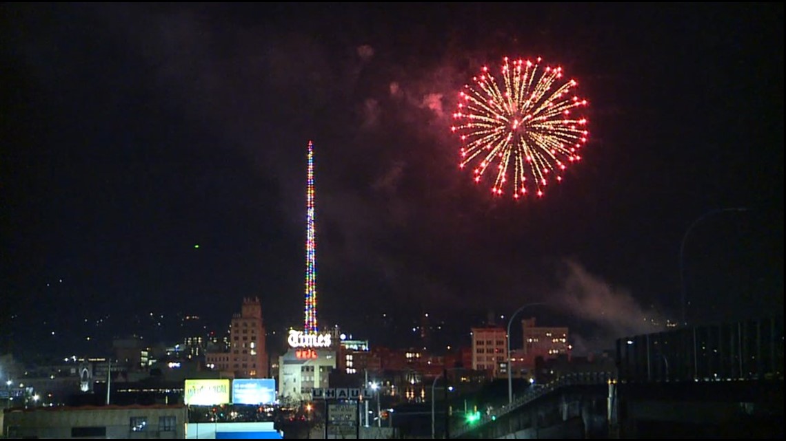 Times tower lighting tradition continues in Scranton