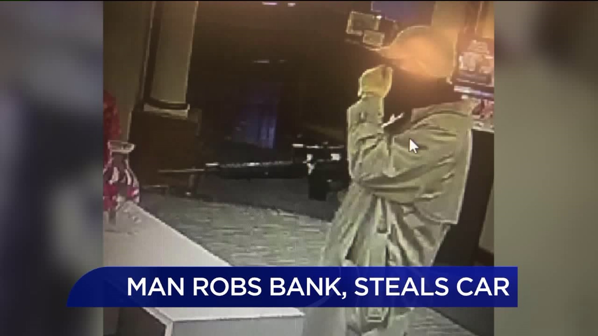 Armed Robber Holds up Bank in Wayne County; Steals Teller's Car