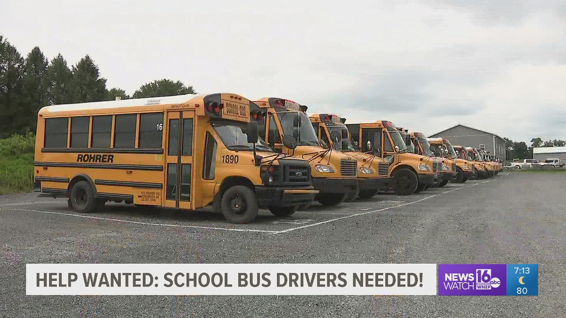 Many students are heading back to school this week and this highlights an issue for districts all over the area:  there is a shortage of school bus drivers.
