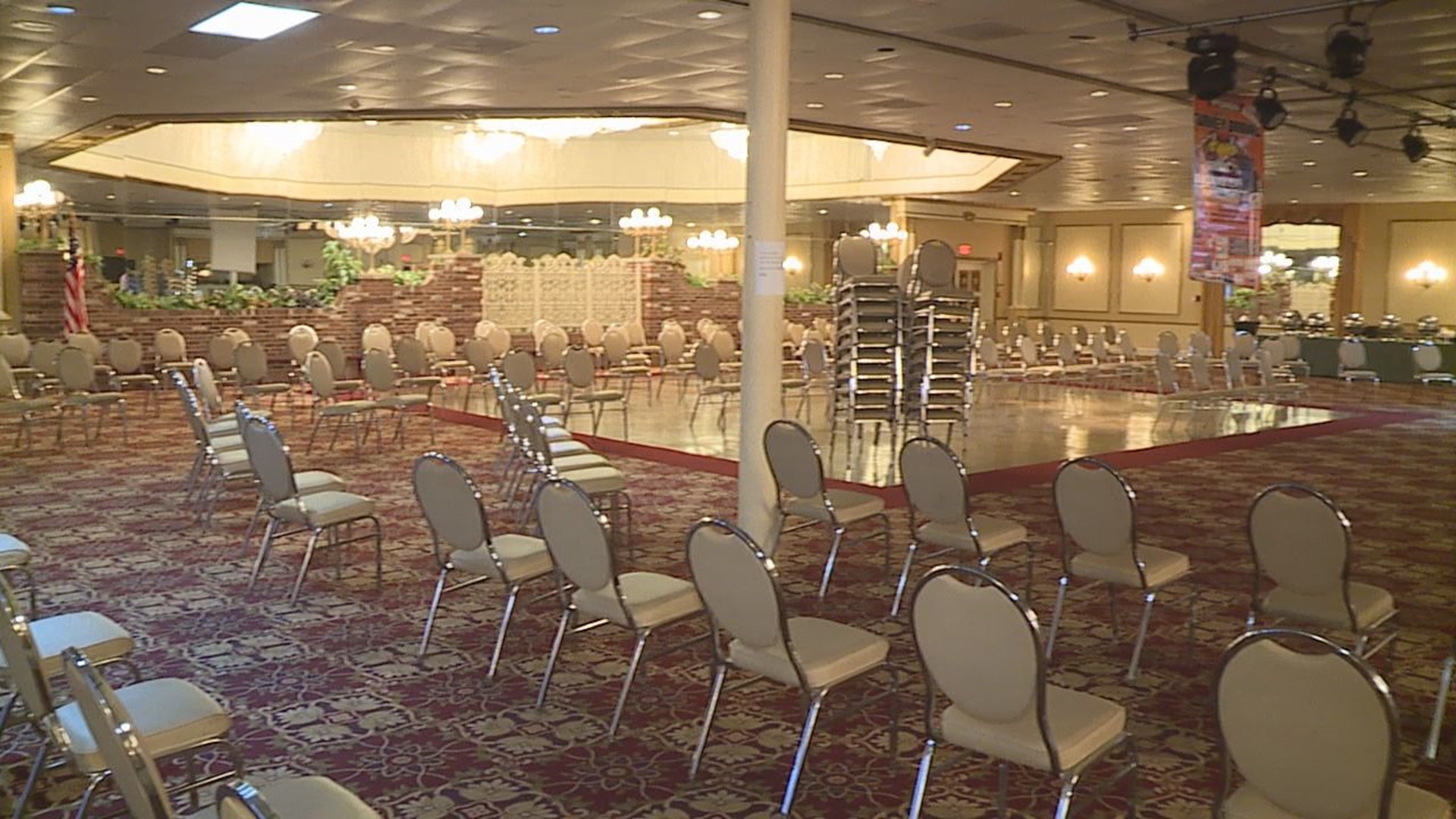 Ballroom Remains Set Up for Next Scheduled Event in February
