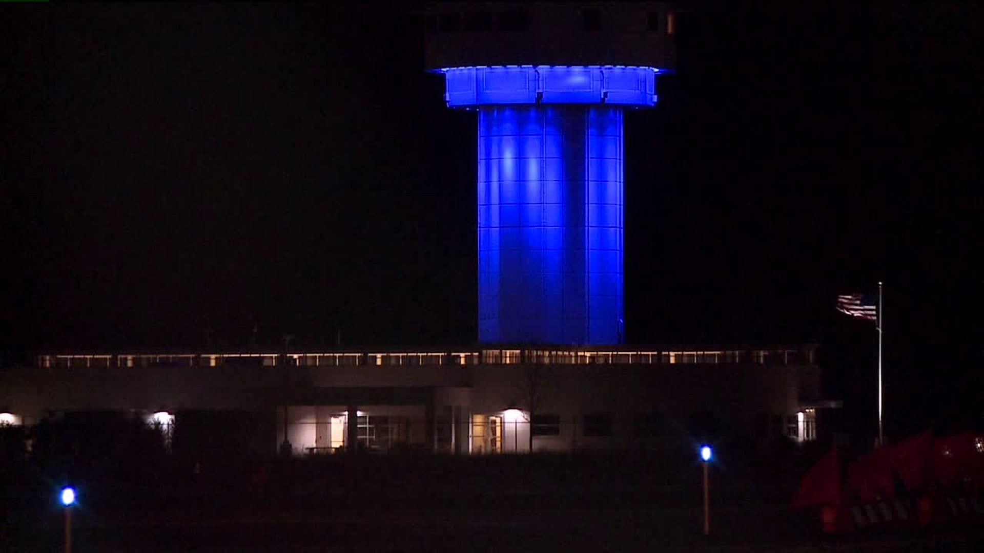 Airport Tower Goes Blue for Autism Awareness