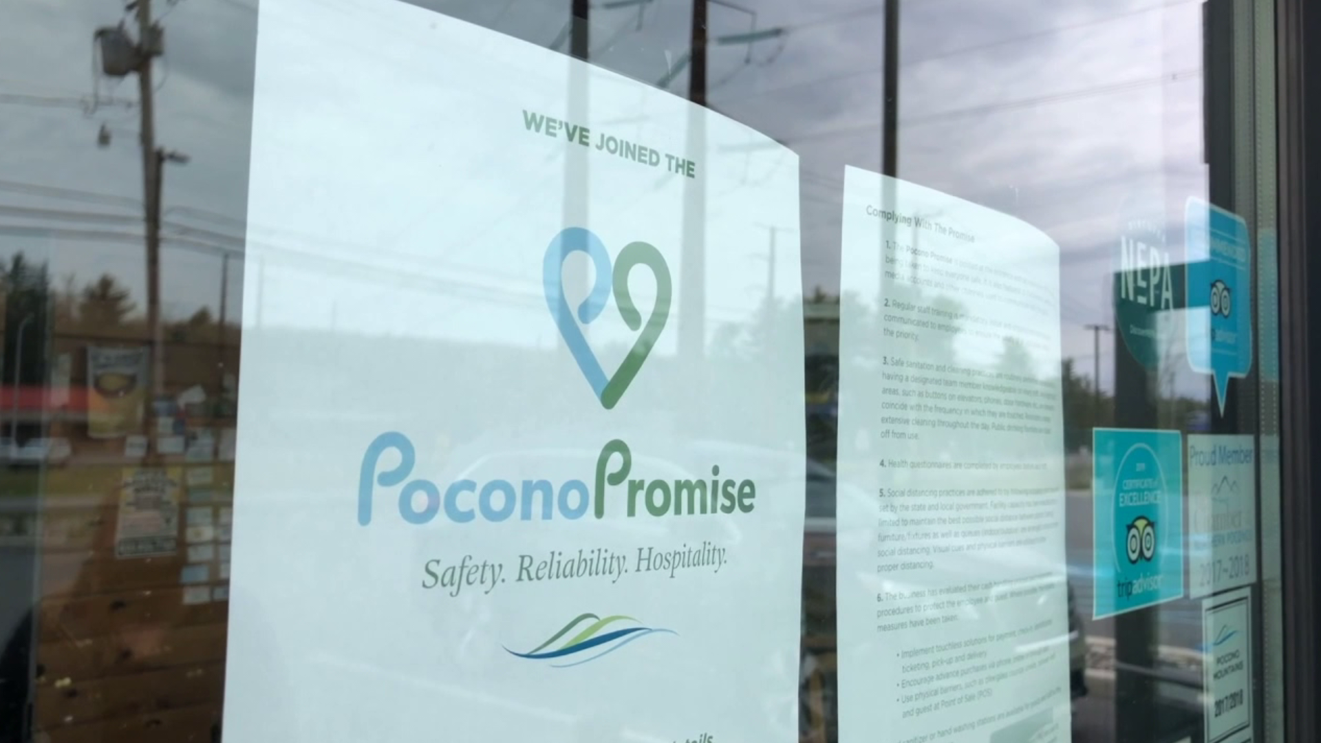The "Pocono Promise" means that businesses voluntarily agree to follow federal, state, and local guidelines that protect the general public.