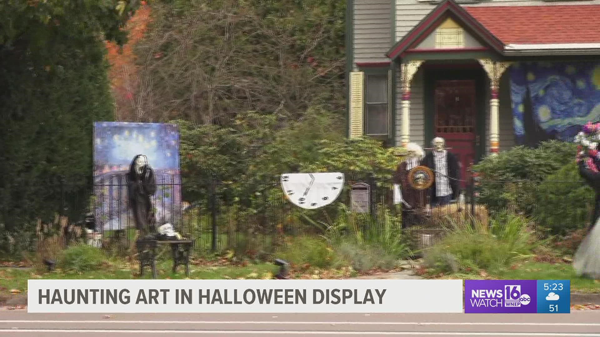 A home in Wayne County is decorated for Halloween with some of the most haunting works of art.