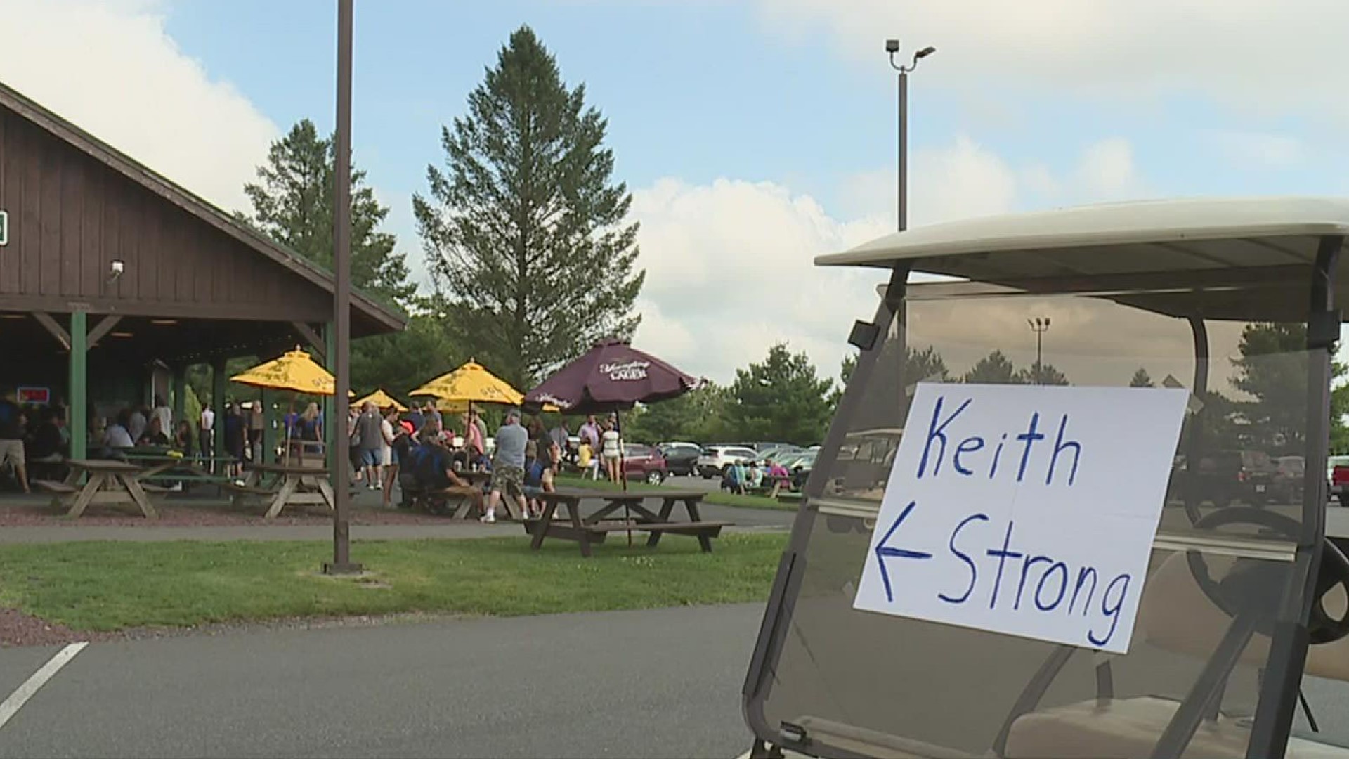 It was a show of support for an officer fighting for his life in Schuylkill County.