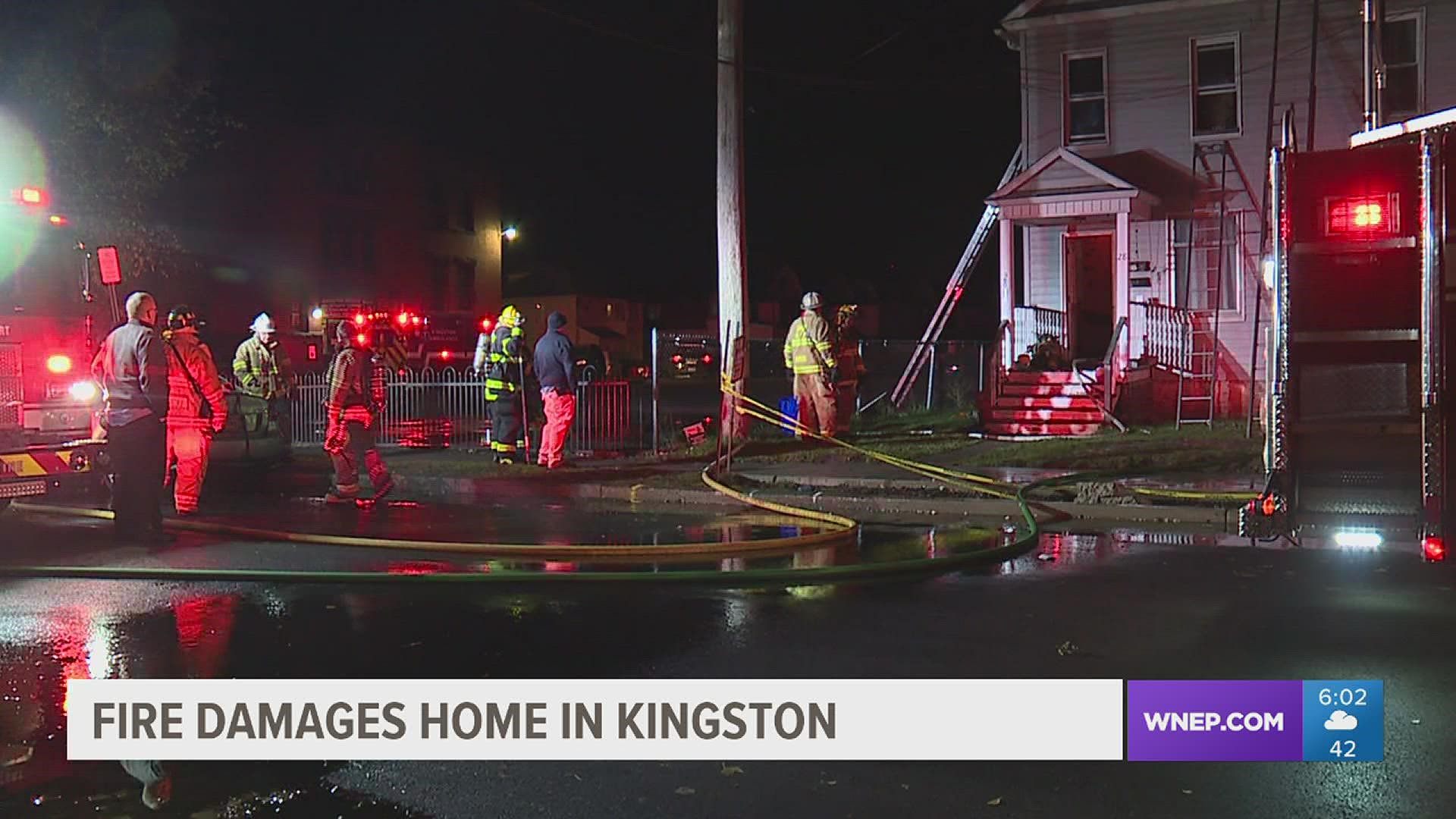 A fire broke out at a home in Luzerne County on Saturday night.