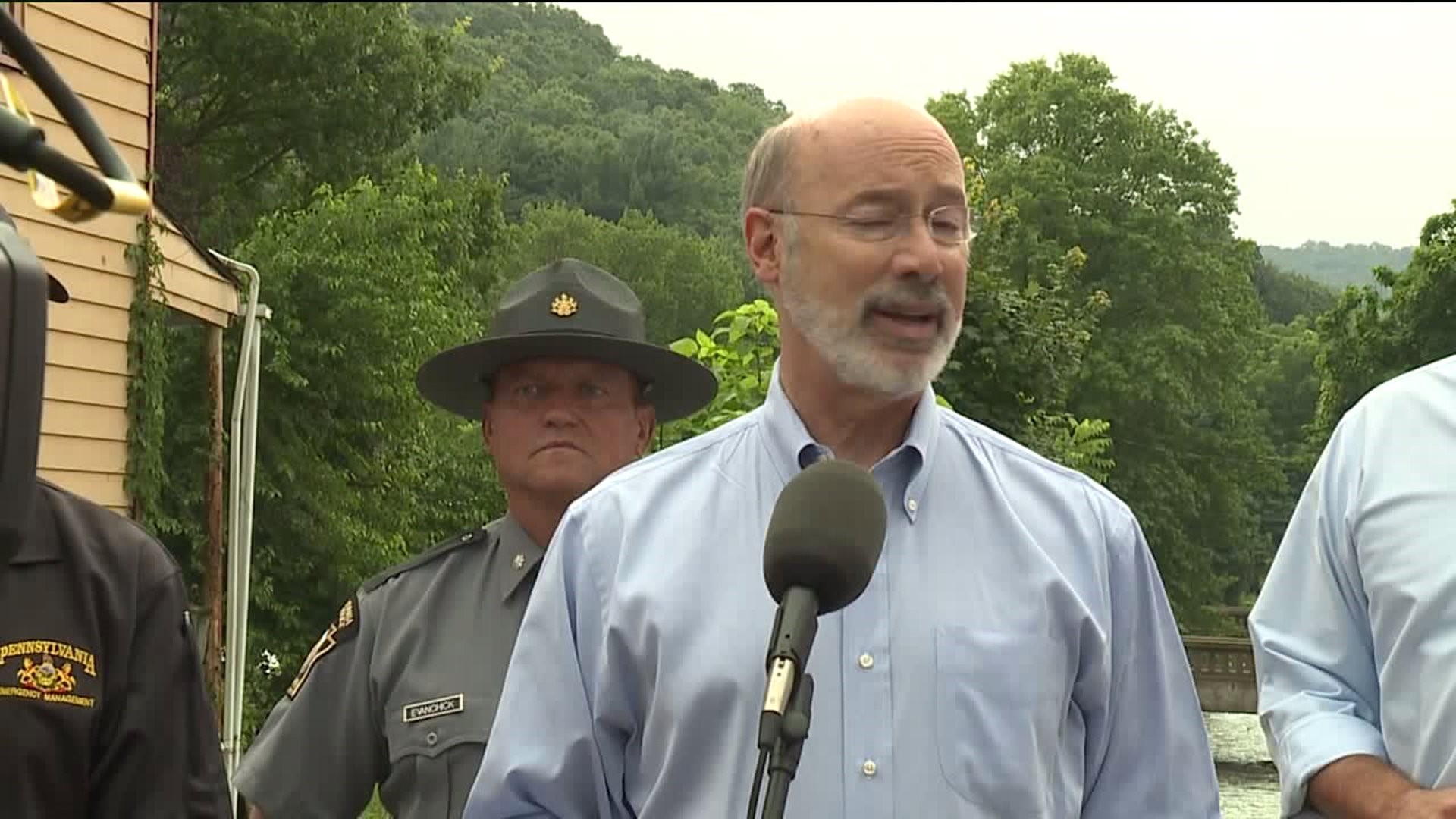 Governor Wolf Tours Flood Damage in Schuylkill County