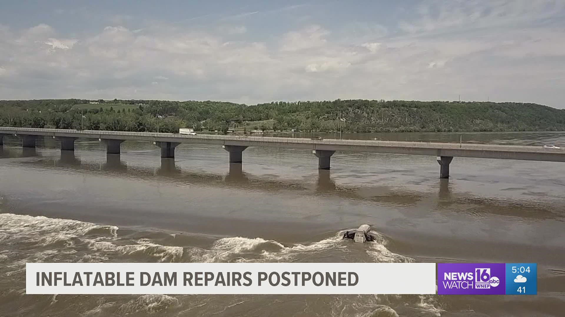 Because of high water levels and cooler weather repairs were stopped until next year.
