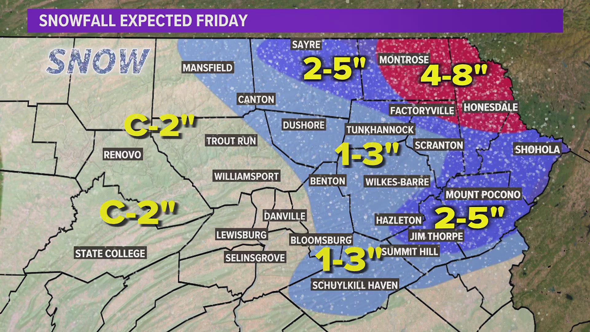 Chief Meteorologist Kurt Aaron has the latest on how much rain and snow we can expect Thursday into Friday.