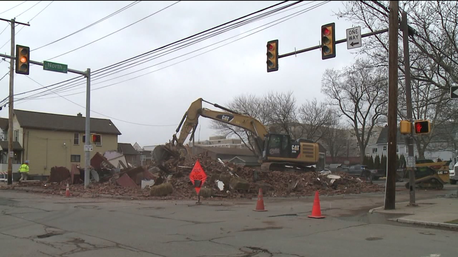 Vacant building in Wilkes-Barre torn down for safety reasons.