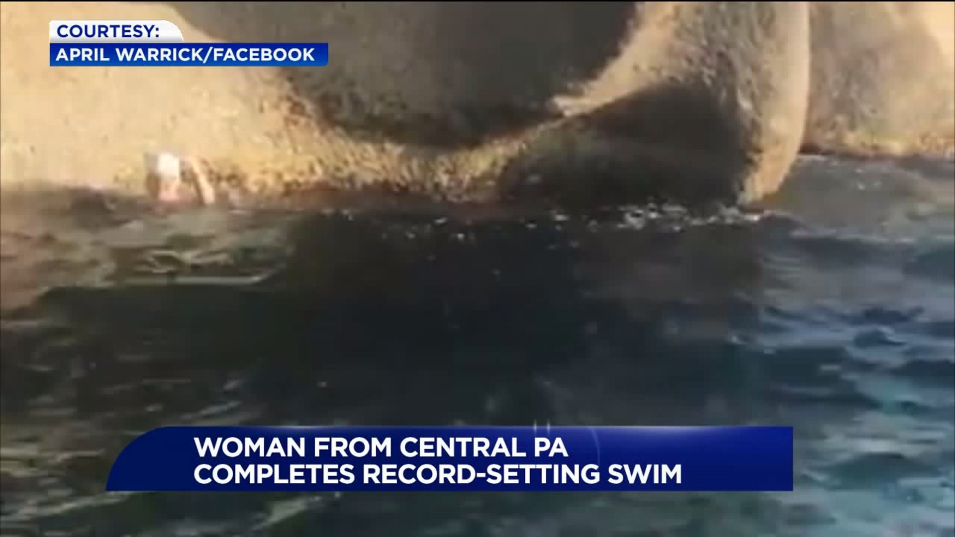 Woman Completes Record-Setting Swim