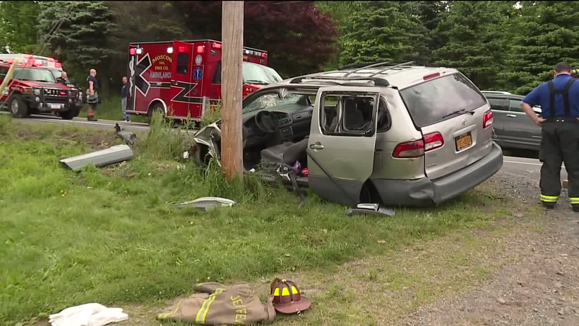 Three Hurt in Lackawanna County Crash